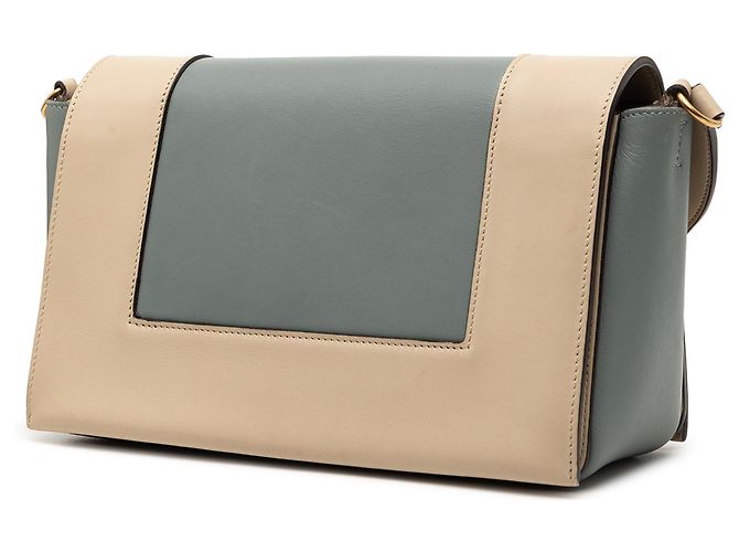 Céline Borsa a spalla in pelle blu Celine Blu chiaro - vista 2