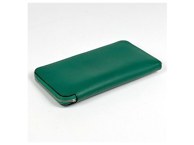 Cartera de seda Azap Long con cremallera redonda Hermès Verde - vista 2