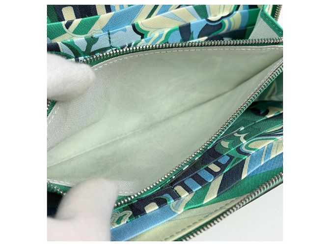 Cartera de seda Azap Long con cremallera redonda Hermès Verde - vista 7