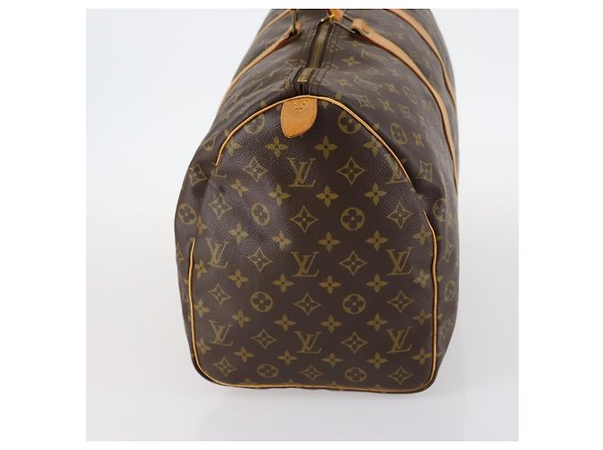 Borsa Keepall Louis Vuitton in tela Monogram 50 Marrone - vista 3