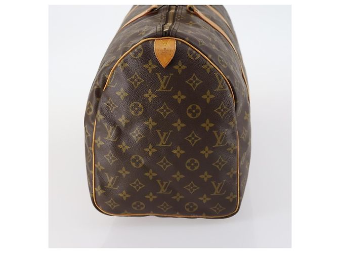 Borsa Keepall Louis Vuitton in tela Monogram 50 Marrone - vista 4