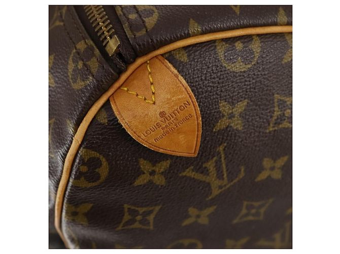 Borsa Keepall Louis Vuitton in tela Monogram 50 Marrone - vista 6