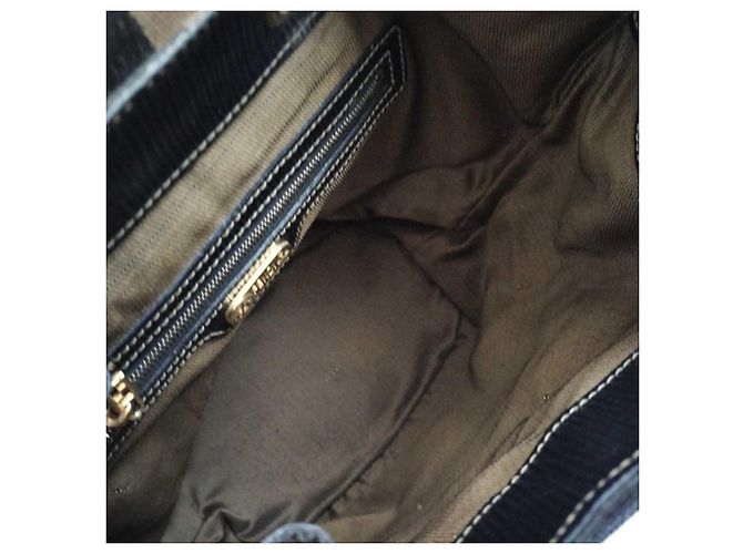 Fendi Pequin Rucksack aus braunem Leder und Canvas - Ansicht 6