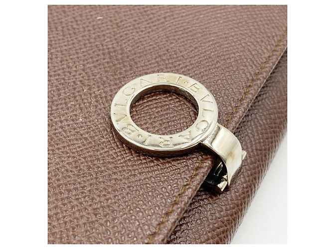 Bulgari Cartera larga de piel marrón Bvlgari Bvlgari Castaño - vista 6