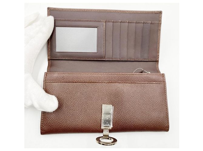 Bulgari Cartera larga de piel marrón Bvlgari Bvlgari Castaño - vista 7