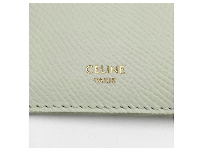 Céline Monedero de cuero verde pastel Celine Verde claro - vista 10
