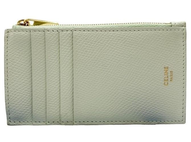 Céline Monedero de cuero verde pastel Celine Verde claro - vista 2