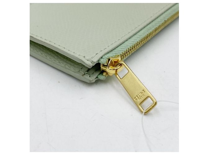 Céline Monedero de cuero verde pastel Celine Verde claro - vista 6
