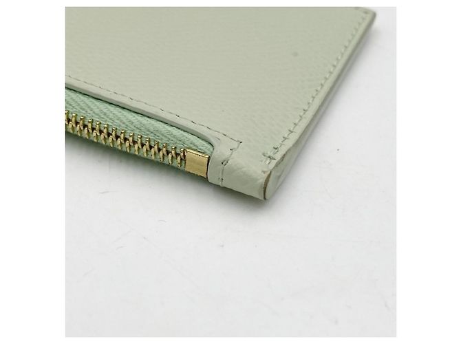 Céline Monedero de cuero verde pastel Celine Verde claro - vista 7