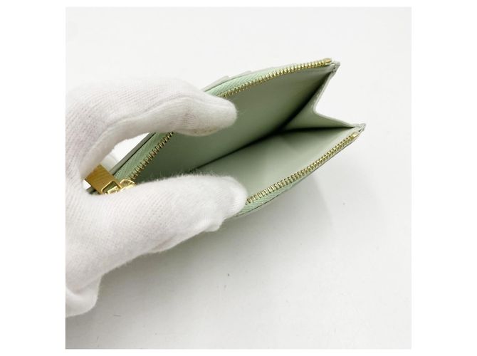 Céline Monedero de cuero verde pastel Celine Verde claro - vista 8