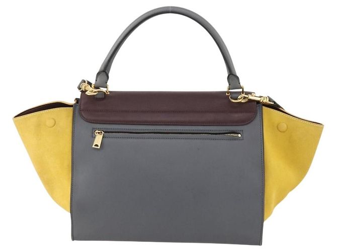 Céline Celine Tricolor Trapeze Leather Medium Multicolore - vista 2
