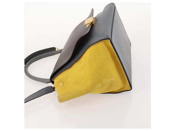 Céline Celine Tricolor Trapeze Leather Medium Multicolore - vista 4