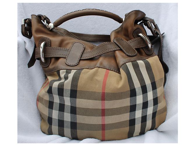 Burberry Prorsum Drawstring Schultertasche House Check Bromley - Ansicht 2