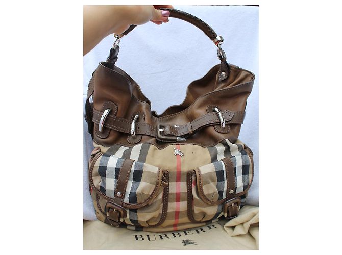Burberry Prorsum Drawstring Schultertasche House Check Bromley - Ansicht 8