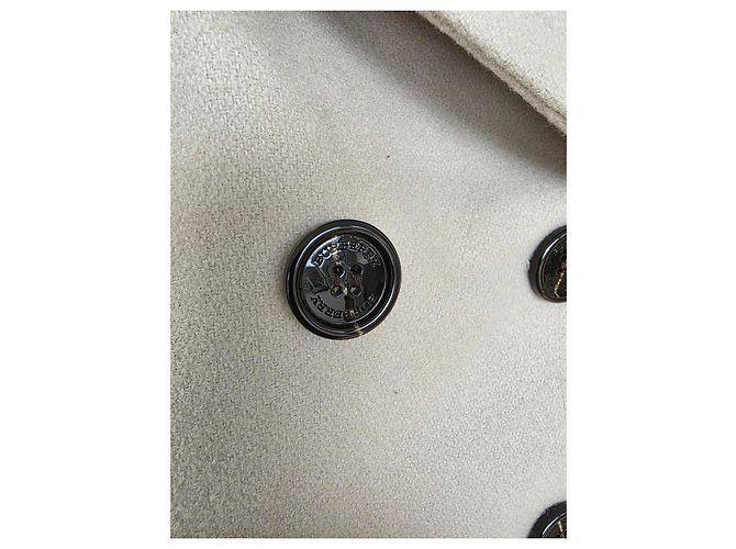 Abrigo Peacoat Burberry de lana crema - vista 2