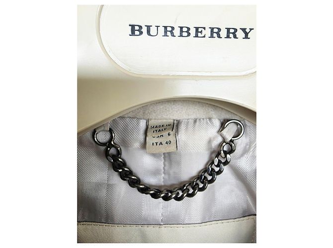 Abrigo Peacoat Burberry de lana crema - vista 4