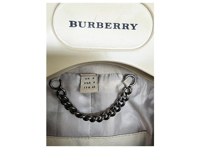 Abrigo Peacoat Burberry de lana crema - vista 5