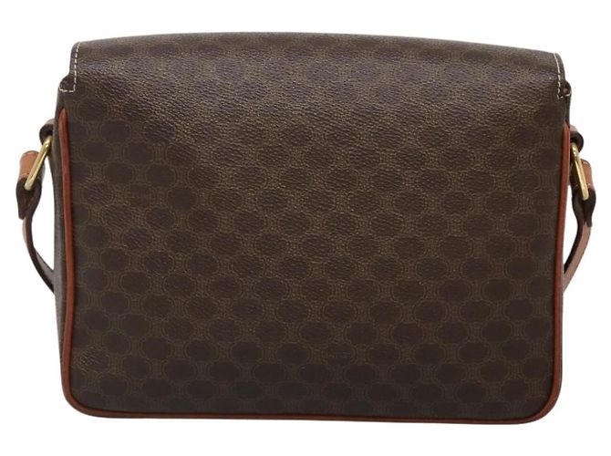 Céline Celine Vintage Macadam Canvas and Leather Marrone - vista 2
