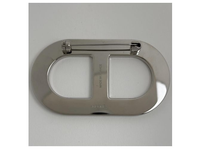 Spilla Chaine d'Ancre Hermès Argento Beige - vista 2