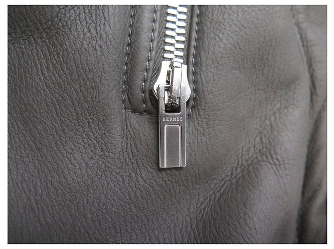 Hermès HERMES BOMBERJACKE 50 M AUS WENDESCHAFLEDER Grau - Ansicht 11
