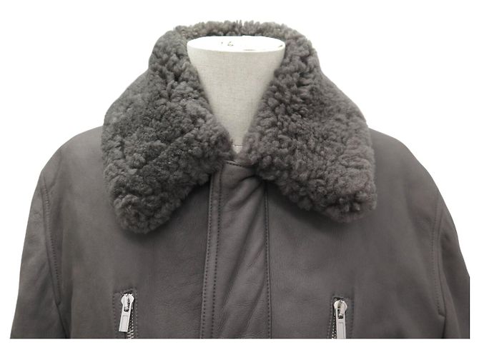 Hermès HERMES BOMBERJACKE 50 M AUS WENDESCHAFLEDER Grau - Ansicht 2