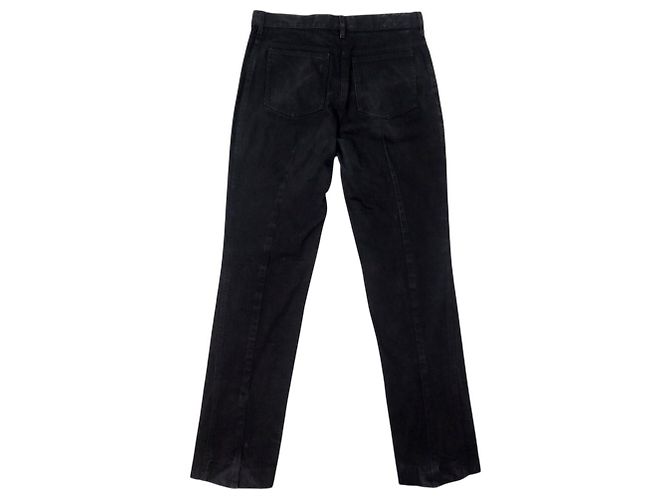 CALÇA CHANEL P28588V17745 JEANS EFEITO USADO DENIM ALGODÃO PRETO 36 S - vista 3