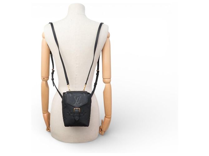 NEUER RUCKSACK LOUIS VUITTON TINY MONOGRAM EMPREINTE LEDER M80596 Schwarz - Ansicht 7