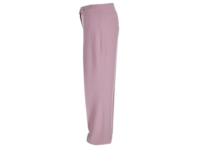 Rosa Polyester gerade Hosen mit Schnallendetails von Maje Pink - Ansicht 2