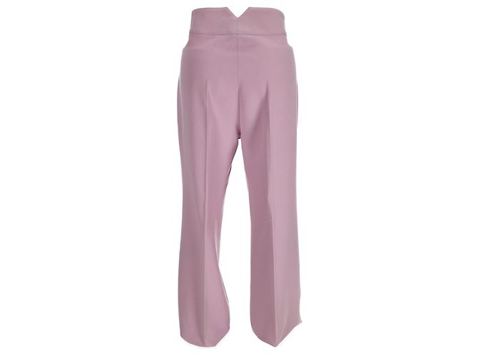 Rosa Polyester gerade Hosen mit Schnallendetails von Maje Pink - Ansicht 3