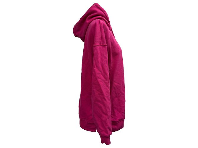 Sudadera de algodón rosa con logo bordado Ganni - vista 2