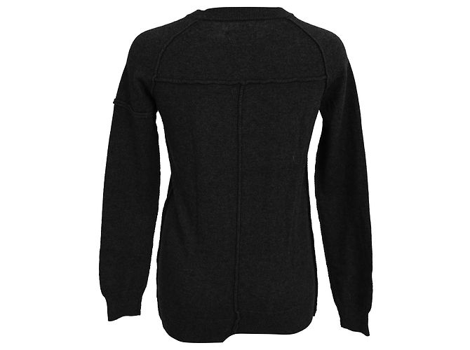 Isabel Marant Étoile Rundhals-Pullover aus schwarzer Baumwolle - Ansicht 3