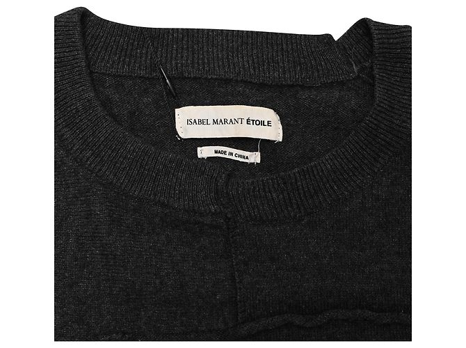 Isabel Marant Étoile Rundhals-Pullover aus schwarzer Baumwolle - Ansicht 5