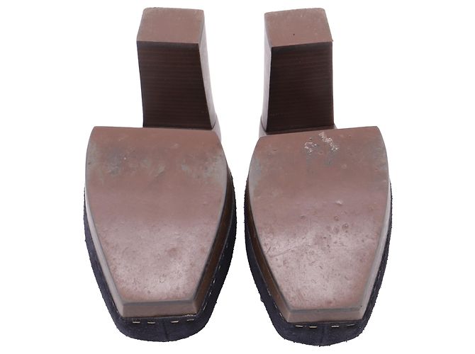 Mules plataforma Clog See by Chloé em camurça preta - vista 6