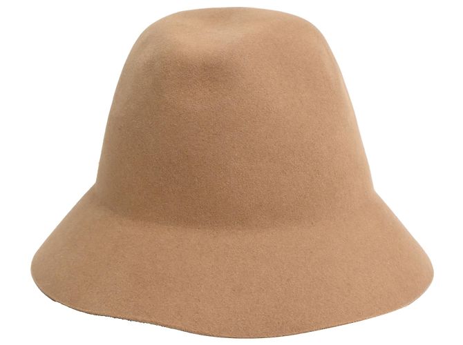 Loro Piana Bucket Hat aus brauner Wolle Rot - Ansicht 2