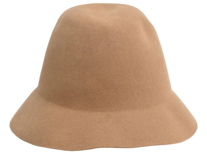 Loro Piana Bucket Hat aus brauner Wolle Rot - Ansicht 3
