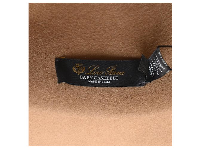 Loro Piana Bucket Hat aus brauner Wolle Rot - Ansicht 4
