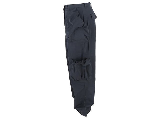 Calças Cargo Dries Van Noten em Algodão Preto - vista 2