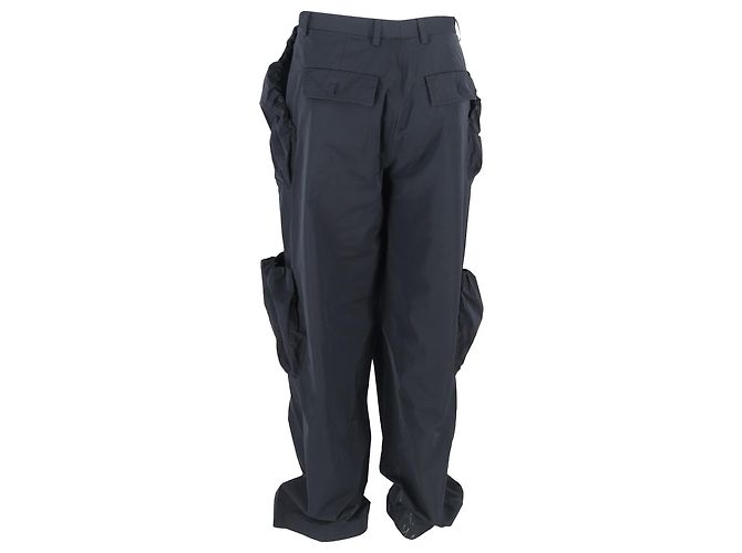 Calças Cargo Dries Van Noten em Algodão Preto - vista 3