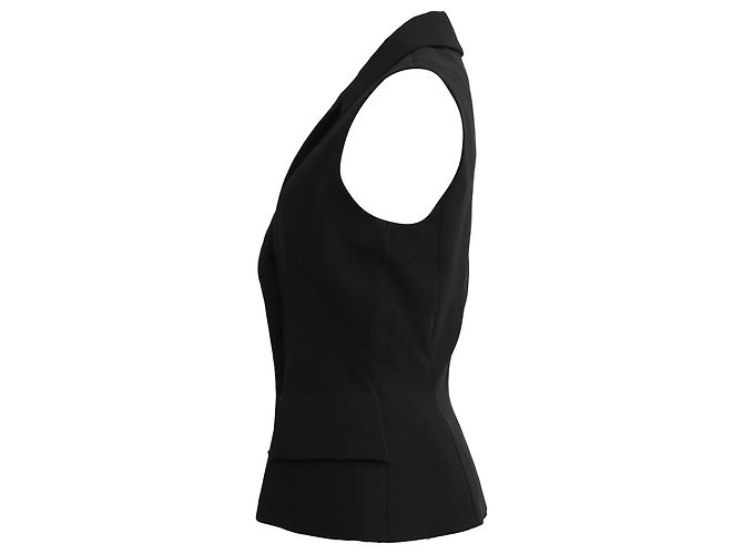 Alaïa Single-Breasted Vest Blazer in  Black Triacetate - view 2