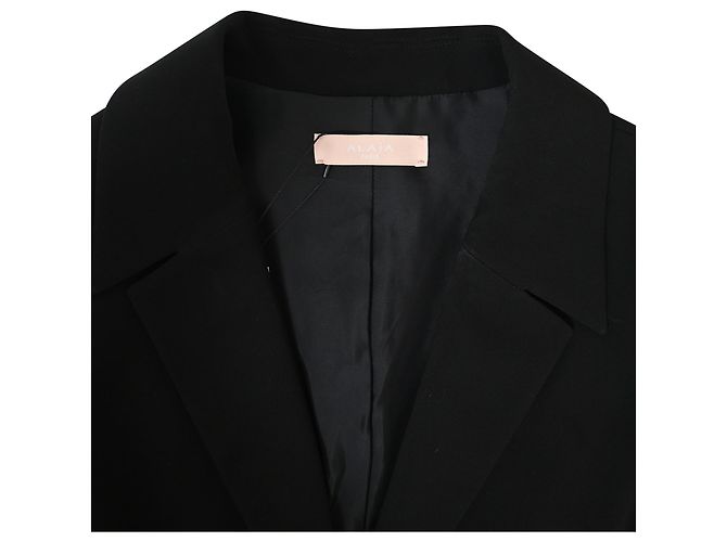 Alaïa Single-Breasted Vest Blazer in  Black Triacetate - view 4