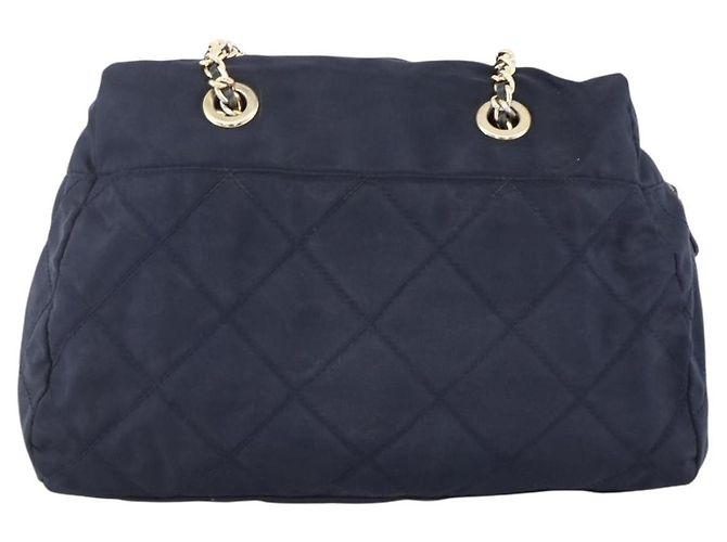 Tote Prada Re-Edition 1995 Chain Quilted Re-Nylon Small Blu navy - vista 2