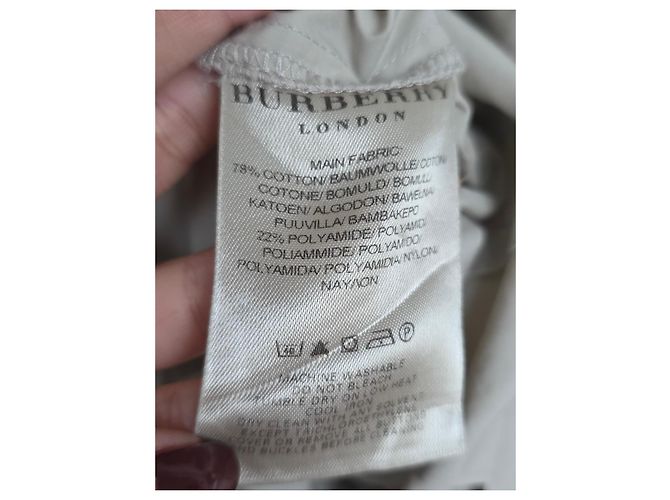 Vestido camisa Burberry beige de algodón - vista 2