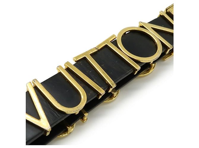 Chaveiro de couro com alça e lettering Louis Vuitton Preto - vista 4