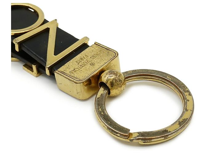 Chaveiro de couro com alça e lettering Louis Vuitton Preto - vista 5
