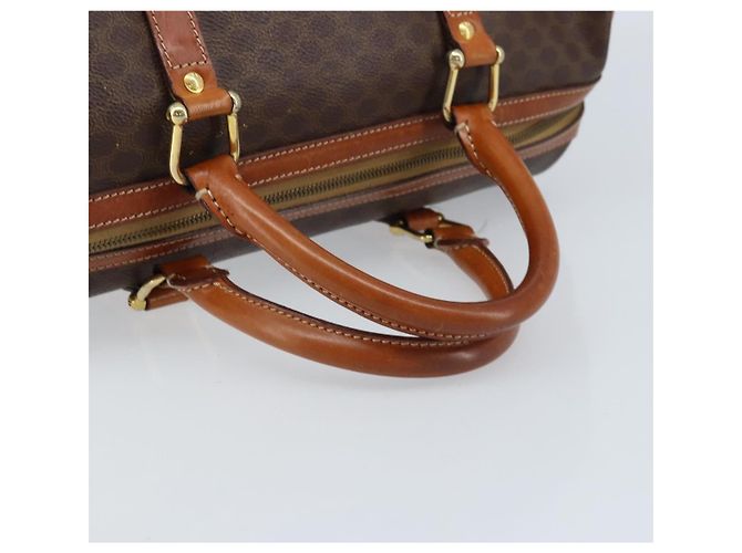 Céline Celine Vintage Duffle Canvas and Leather Marrone - vista 7