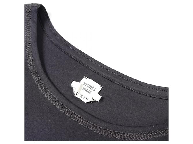 Hermès Vestido de algodón Hermes Azul Azul marino - vista 7