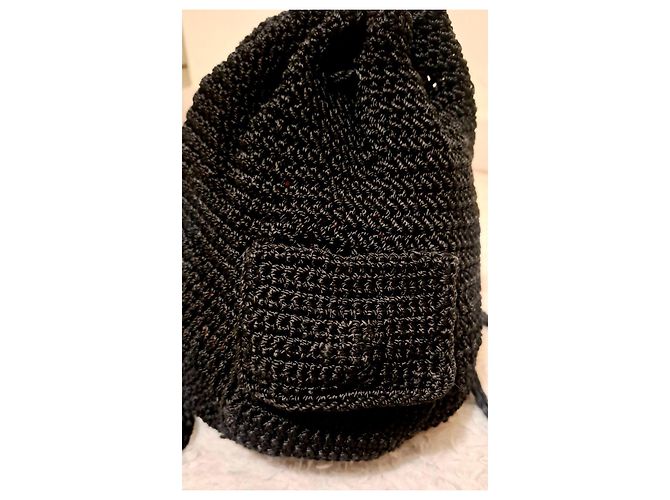 Autre Marque Schwarzer Häkel-Rucksack - Ansicht 10