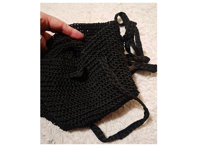 Autre Marque Schwarzer Häkel-Rucksack - Ansicht 13