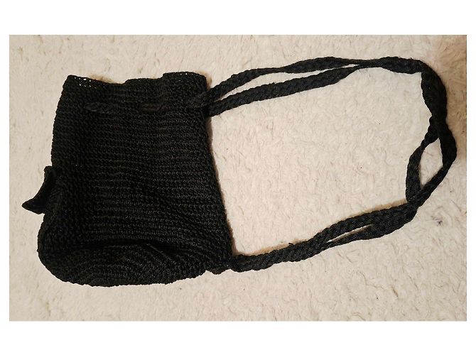 Autre Marque Schwarzer Häkel-Rucksack - Ansicht 14