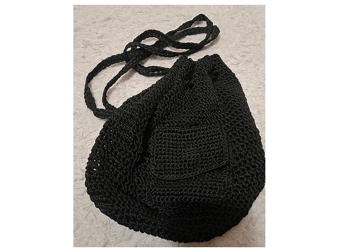Autre Marque Schwarzer Häkel-Rucksack - Ansicht 18